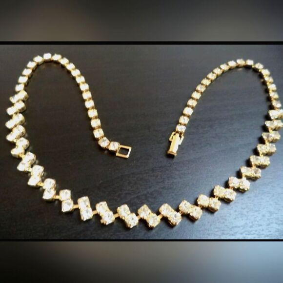 Jewelry - VINTAGE ESTATE MCM HIGH END RHINESTONE GOLD TONE 17 3/4" NECKLACE